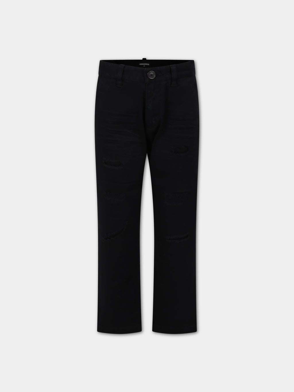 Black trousers for boy with logo